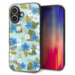 iPhone16 強化ガラス＆TPUスマホケース ガラプリ【SC883 ハワイアンアロハレトロ（ブルー）】