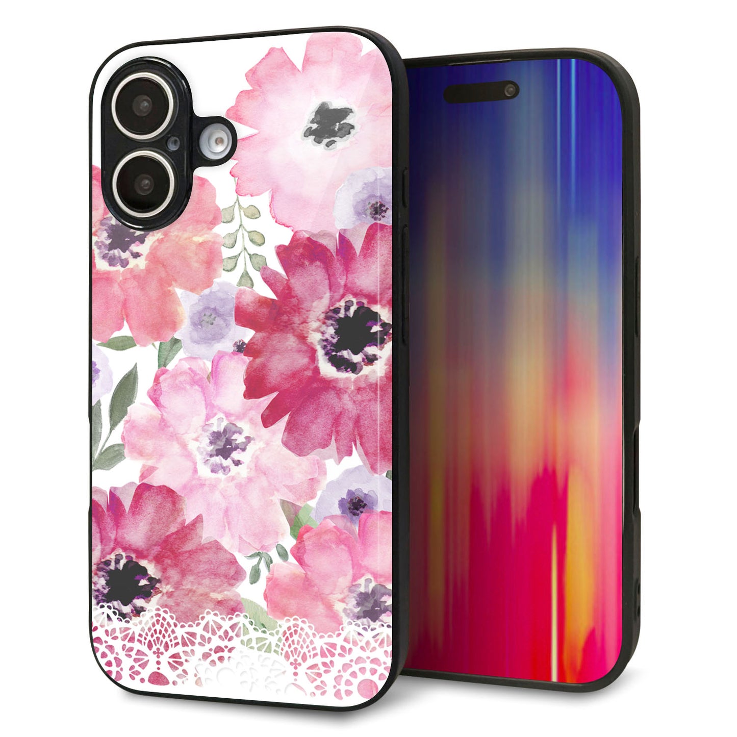 iPhone16 強化ガラス＆TPUスマホケース ガラプリ【SC943 ドゥ・パフューム１】