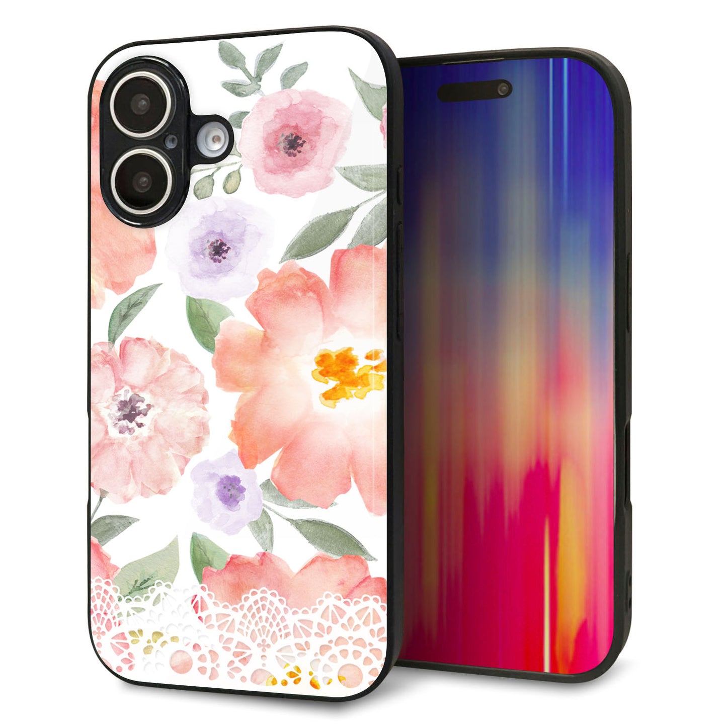 iPhone16 強化ガラス＆TPUスマホケース ガラプリ【SC944 ドゥ・パフューム２】