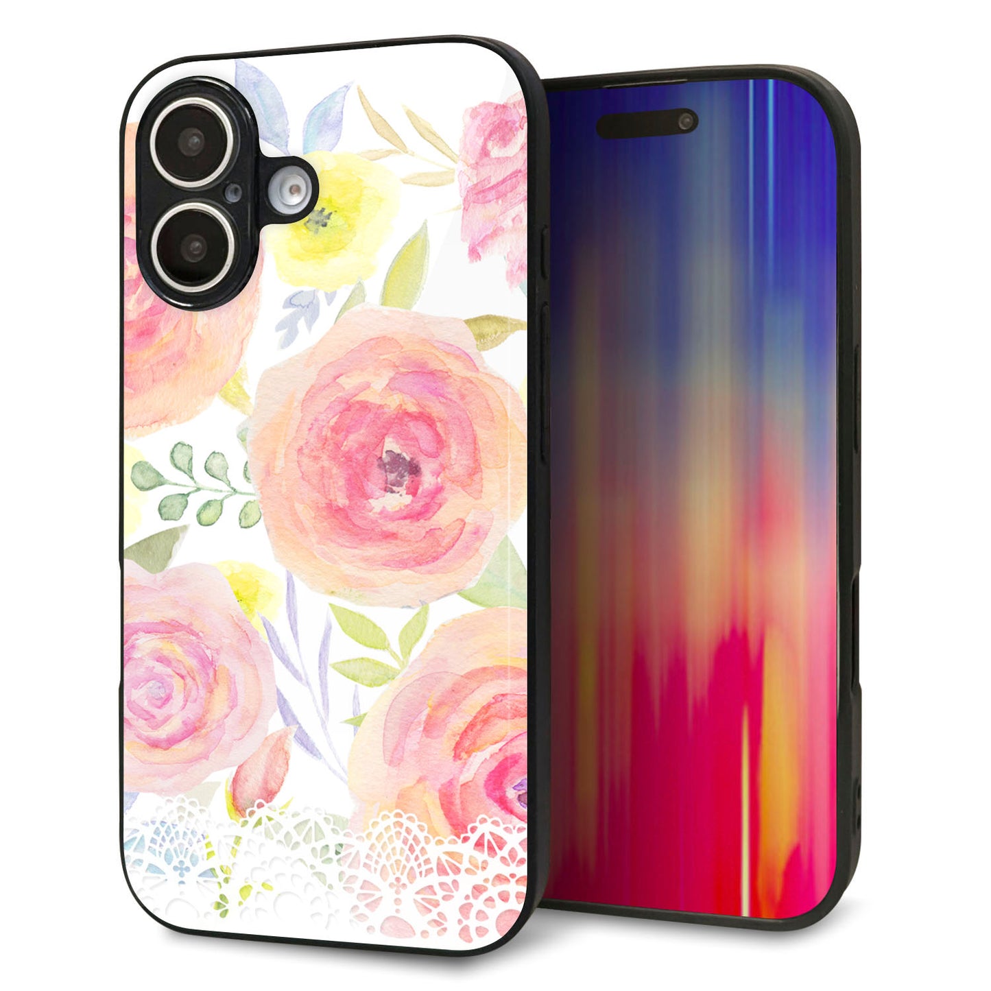 iPhone16 強化ガラス＆TPUスマホケース ガラプリ【SC945 ドゥ・パフューム３】