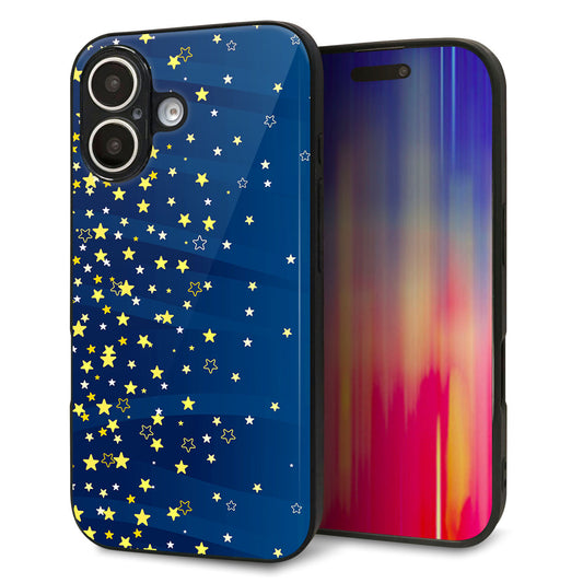 iPhone16 強化ガラス＆TPUスマホケース ガラプリ【VA842 満天の星空】