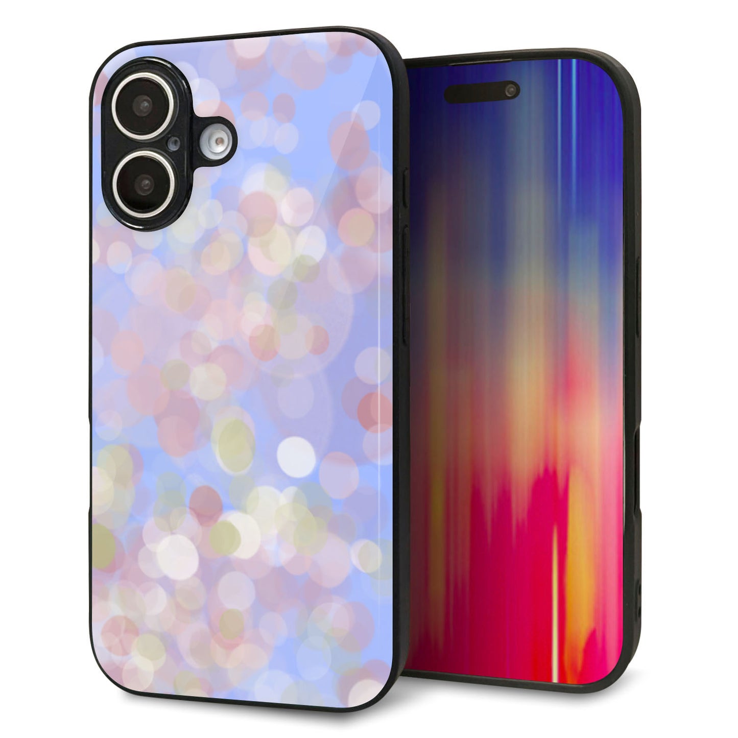 iPhone16 強化ガラス＆TPUスマホケース ガラプリ【YJ293 デザイン】