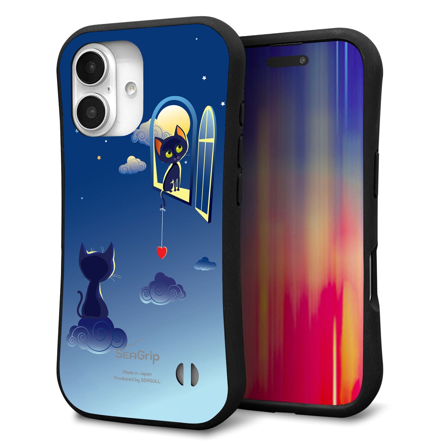 iPhone16 スマホケース 「SEA Grip」 グリップケース Sライン 【341 恋の駆け引き】 UV印刷