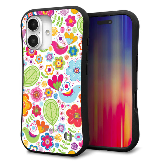 iPhone16 スマホケース 「SEA Grip」 グリップケース Sライン 【477 幸せな絵】 UV印刷