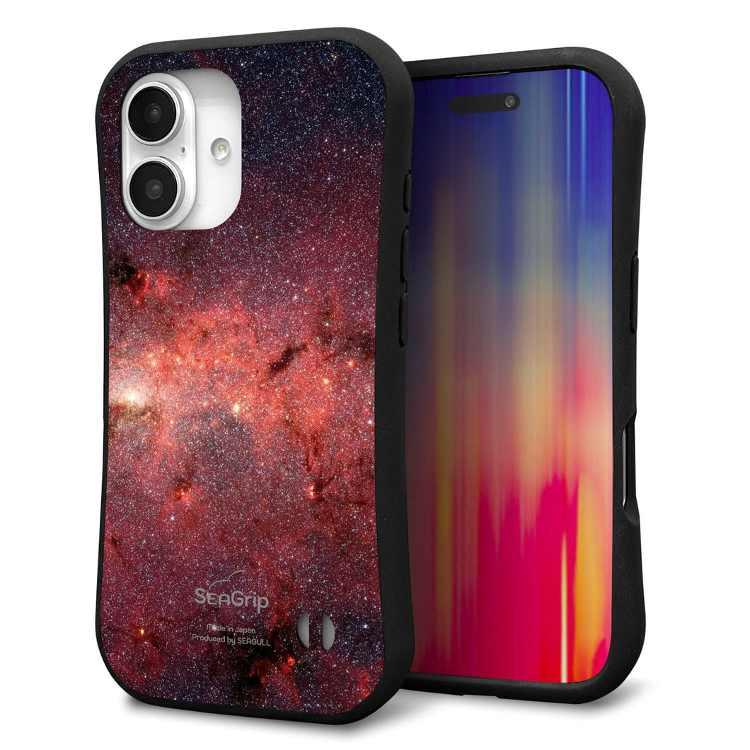 iPhone16 スマホケース 「SEA Grip」 グリップケース Sライン 【KM923 Galaxias Red】 UV印刷