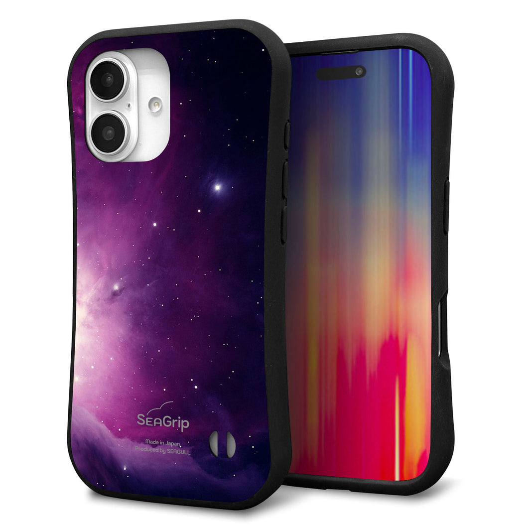 iPhone16 スマホケース 「SEA Grip」 グリップケース Sライン 【KM925 Galaxias Purple】 UV印刷