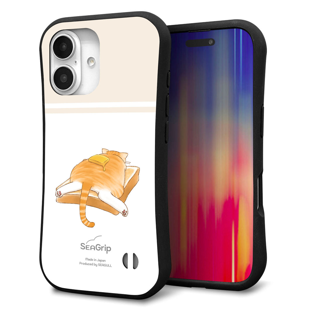 iPhone16 スマホケース 「SEA Grip」 グリップケース Sライン 【KM959 バター】 UV印刷