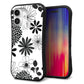 iPhone16 スマホケース 「SEA Grip」 グリップケース Sライン 【SC912 花柄モノトーン 01】 UV印刷
