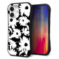 iPhone16 スマホケース 「SEA Grip」 グリップケース Sライン 【SC915 花柄モノトーン 04】 UV印刷