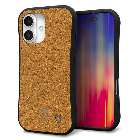 iPhone16 スマホケース 「SEA Grip」 グリップケース Sライン 【TA023 コルク調】 UV印刷