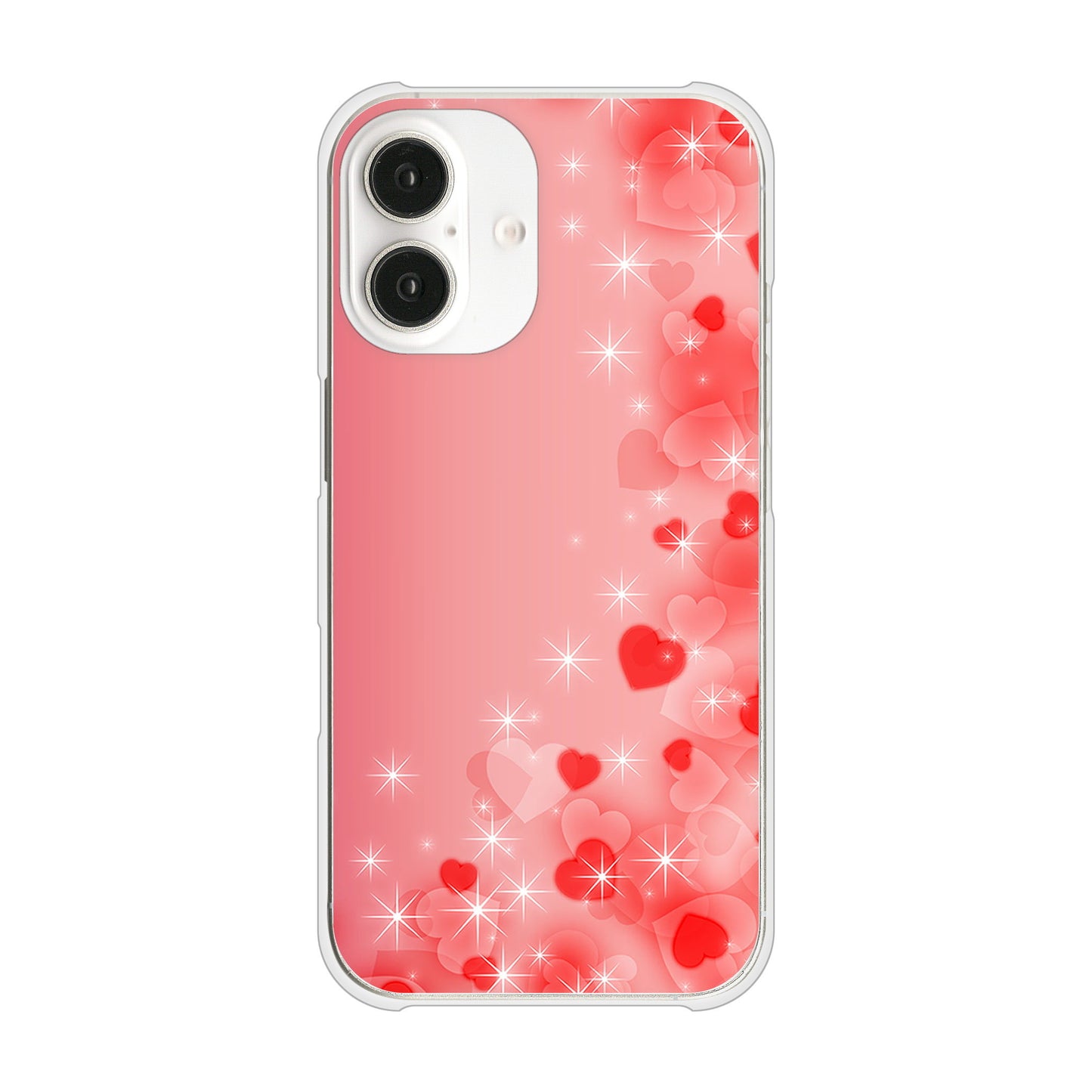 iPhone16 高画質仕上げ 背面印刷 ハードケース 【003 ハート色の夢】
