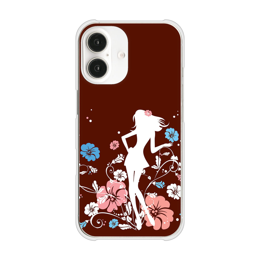 iPhone16 高画質仕上げ 背面印刷 ハードケース 【110 ハイビスカスと少女】