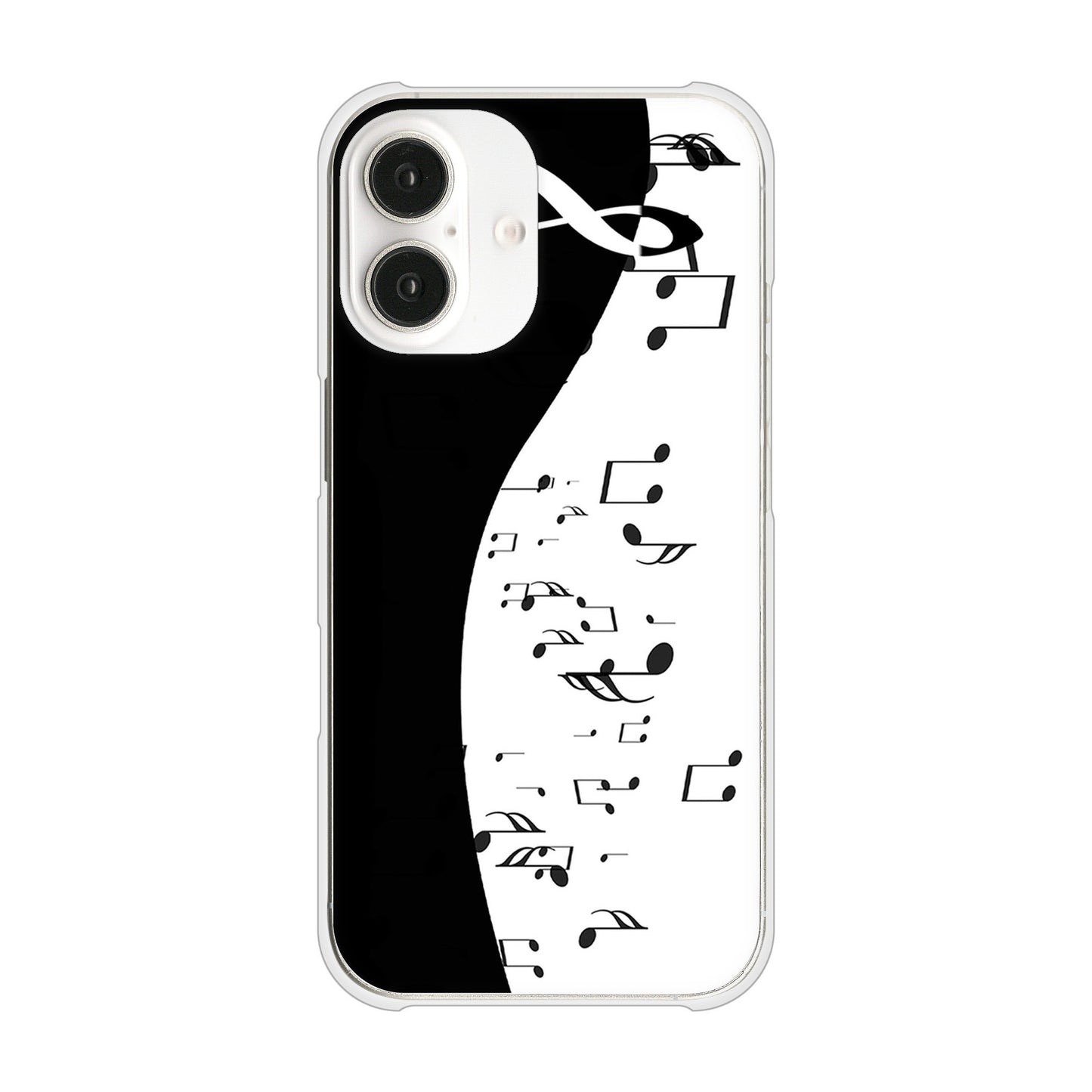iPhone16 高画質仕上げ 背面印刷 ハードケース音符