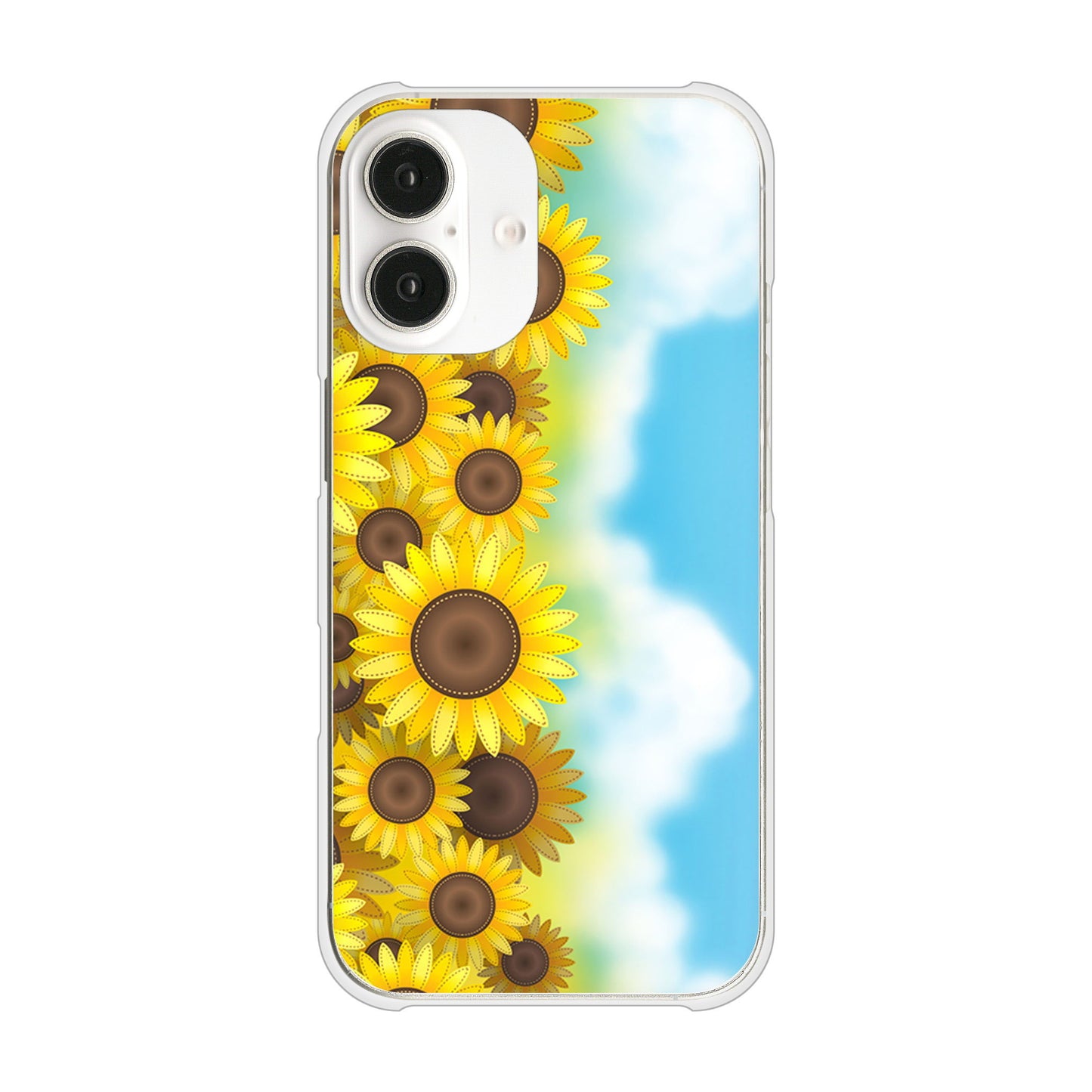 iPhone16 高画質仕上げ 背面印刷 ハードケース 【148 ひまわり畑】
