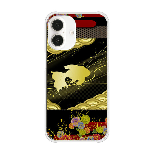 iPhone16 高画質仕上げ 背面印刷 ハードケース 【174 天の川の金魚】