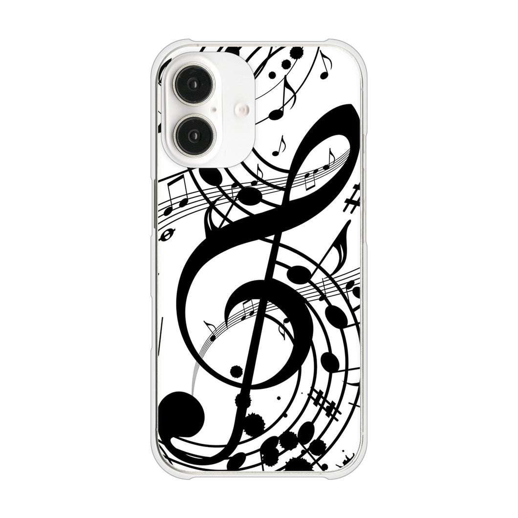 iPhone16 高画質仕上げ 背面印刷 ハードケース音符