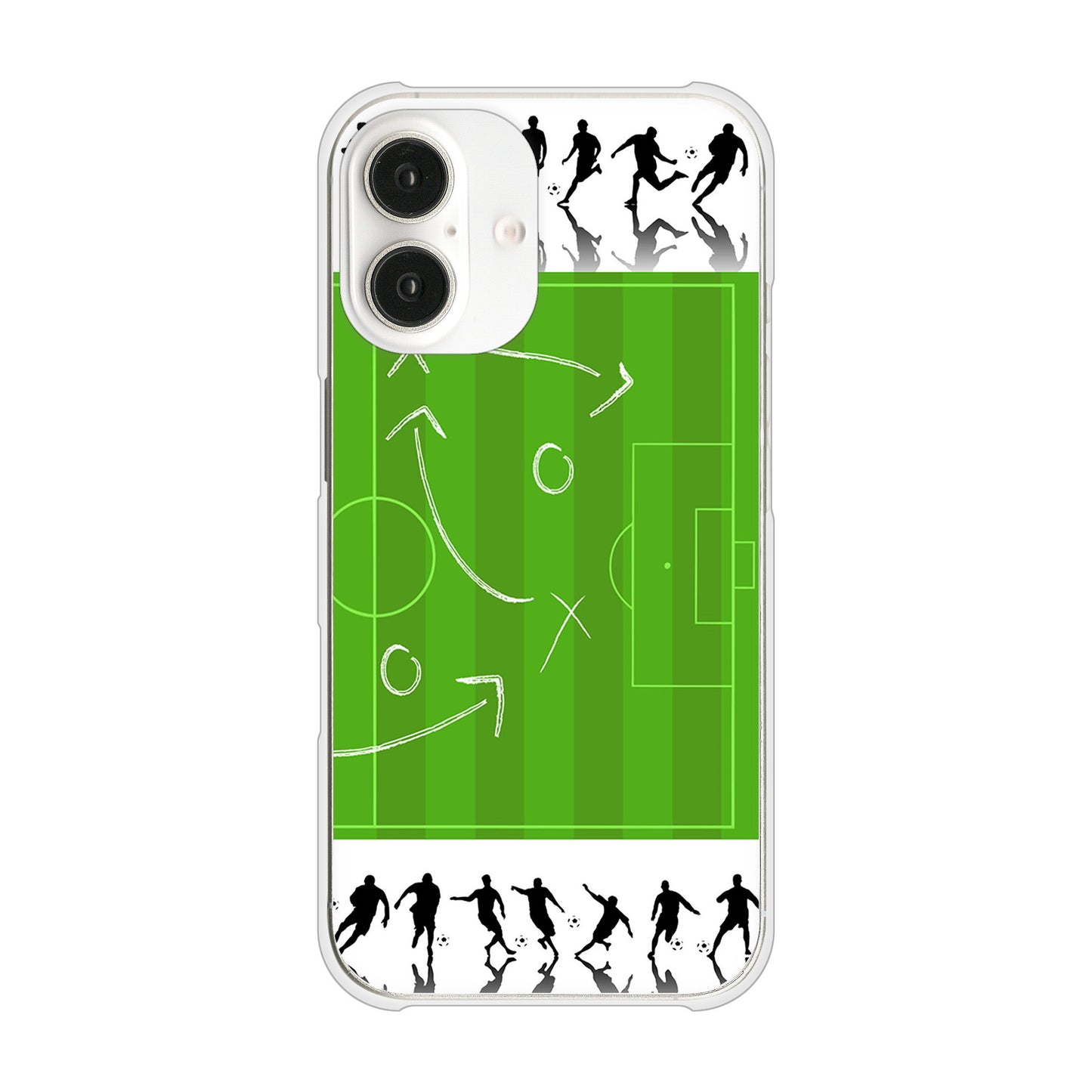iPhone16 高画質仕上げ 背面印刷 ハードケース 【304 サッカー戦略ボード】
