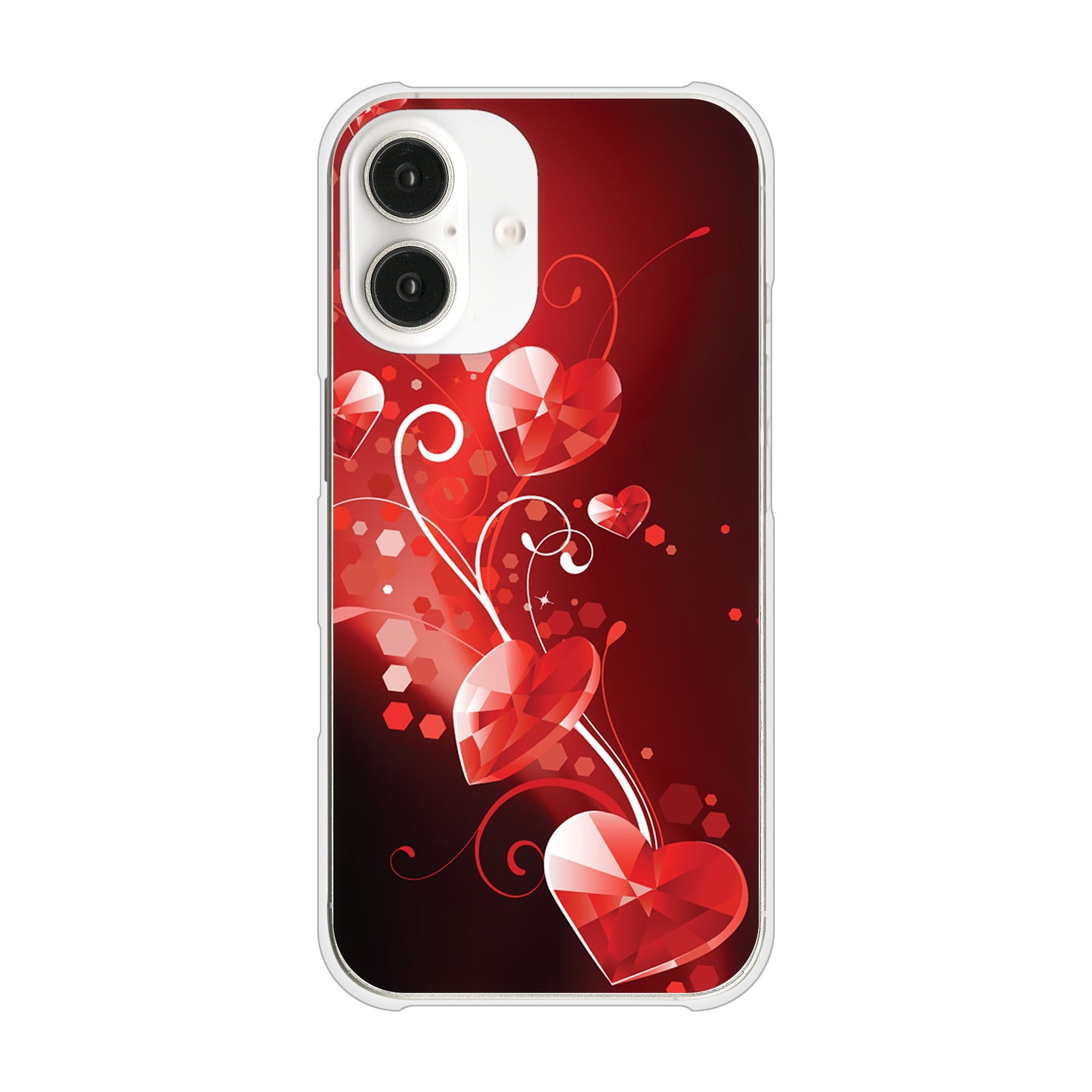 iPhone16 高画質仕上げ 背面印刷 ハードケースきらめきハート