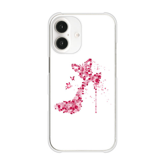 iPhone16 高画質仕上げ 背面印刷 ハードケース 【387 薔薇のハイヒール】