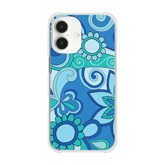 iPhone16 高画質仕上げ 背面印刷 ハードケース 【409 ブルーミックス】