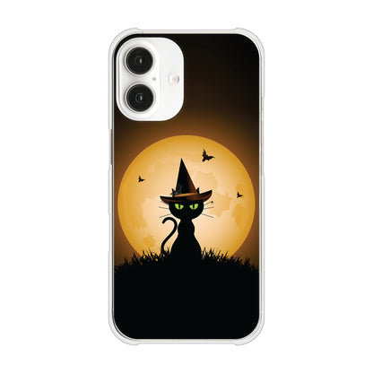 iPhone16 高画質仕上げ 背面印刷 ハードケース夜とネコ