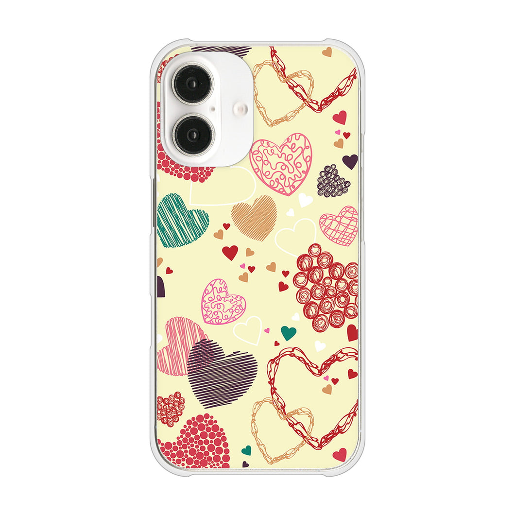 iPhone16 高画質仕上げ 背面印刷 ハードケース 【480 素朴なハート】