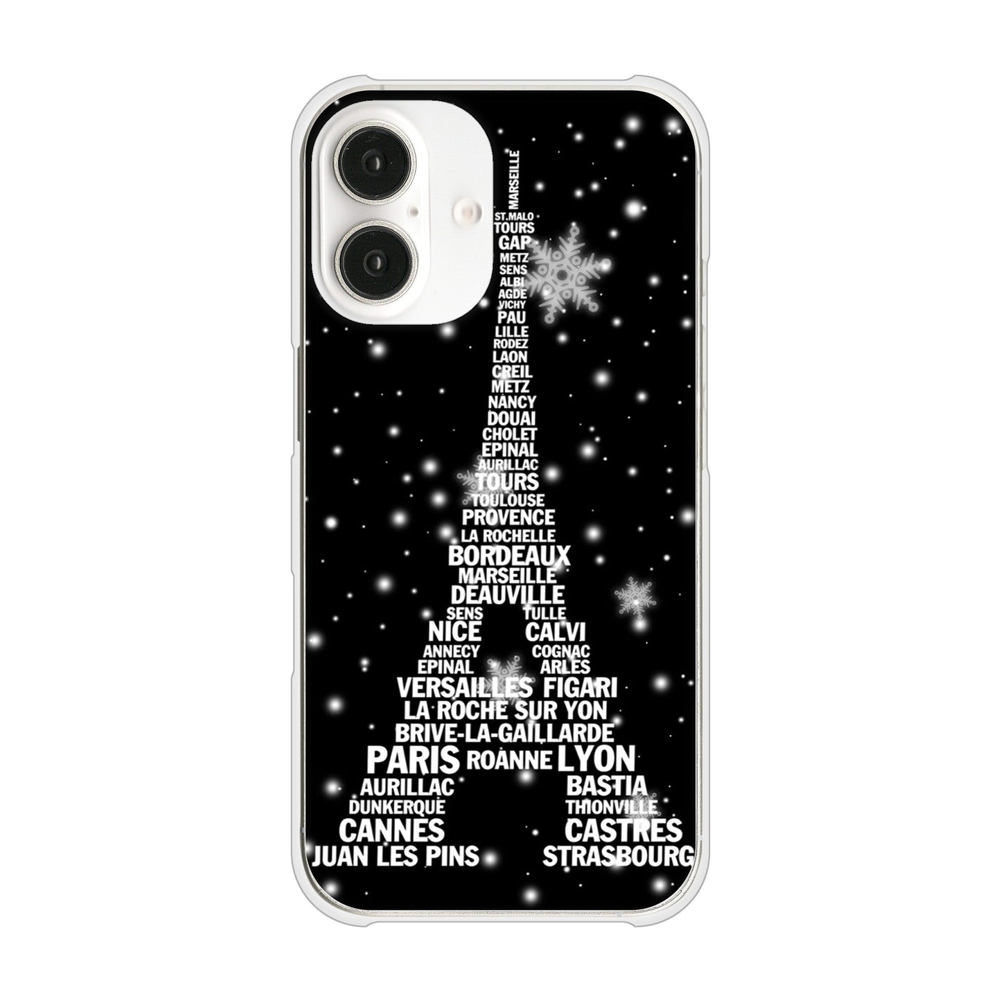 iPhone16 高画質仕上げ 背面印刷 ハードケースエッフェル塔