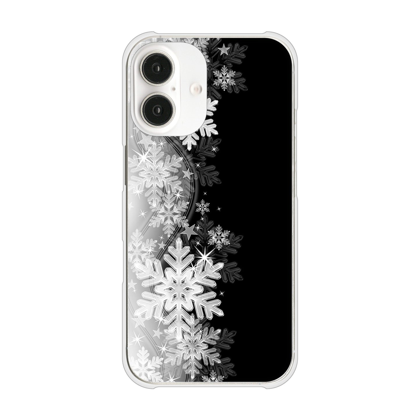 iPhone16 高画質仕上げ 背面印刷 ハードケース 【603 白銀と闇】