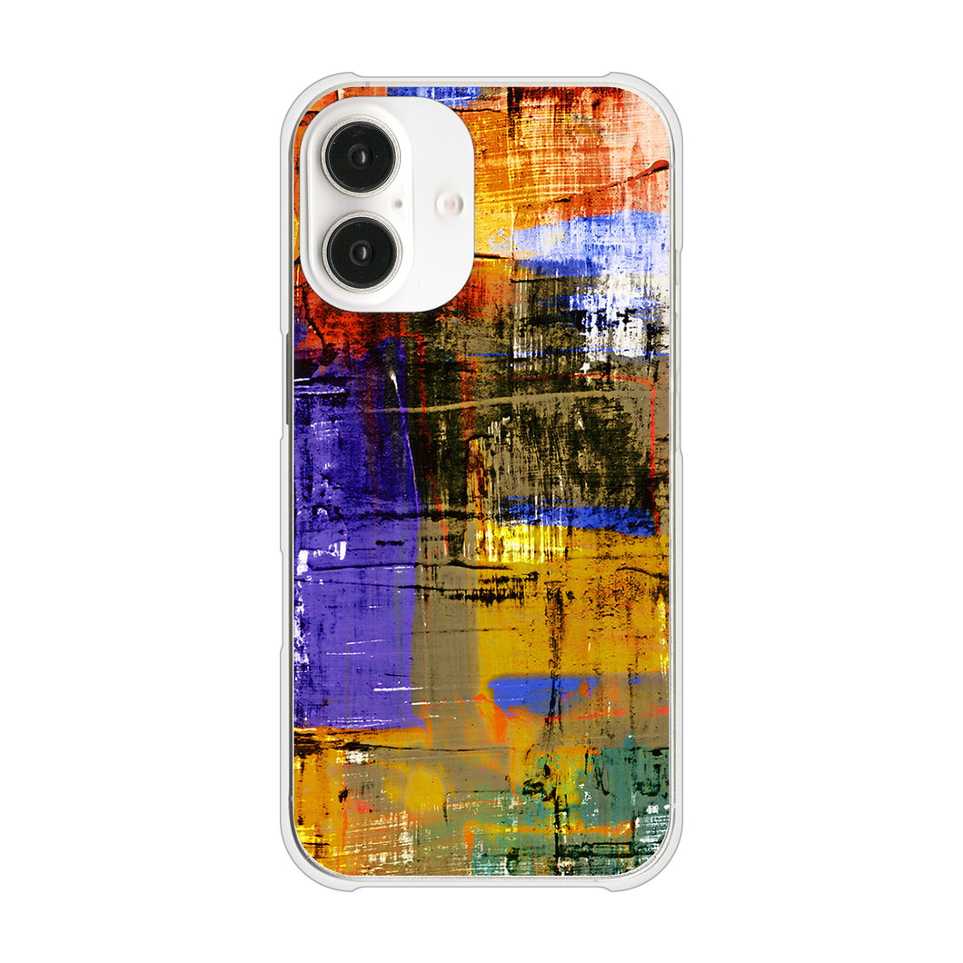 iPhone16 高画質仕上げ 背面印刷 ハードケース 【609 クラッシュアートBL】