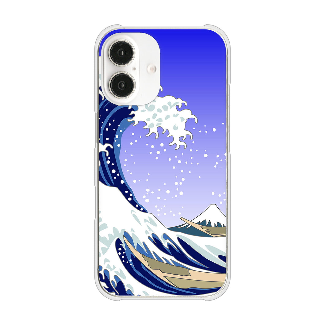iPhone16 高画質仕上げ 背面印刷 ハードケース 【625 波に富士】