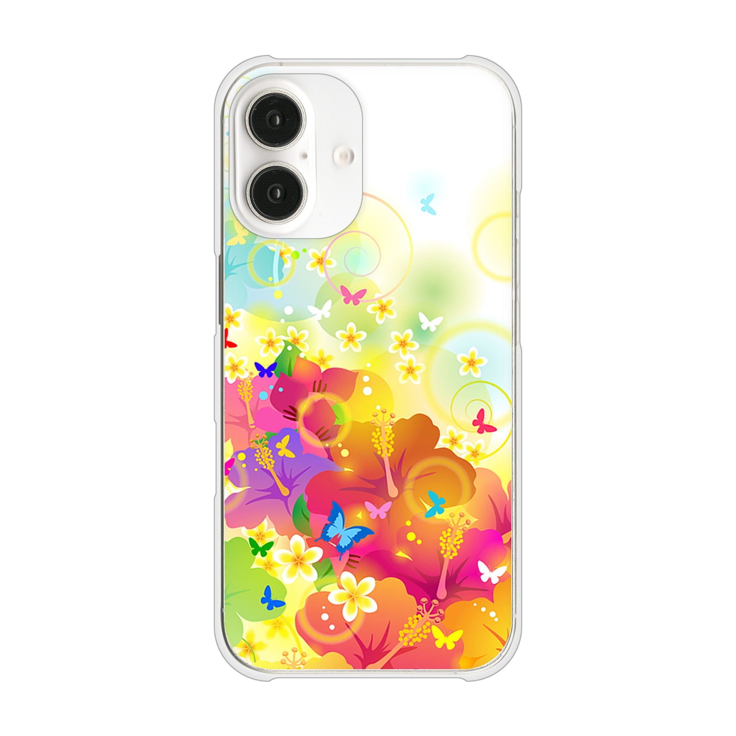 iPhone16 高画質仕上げ 背面印刷 ハードケースバタフライ