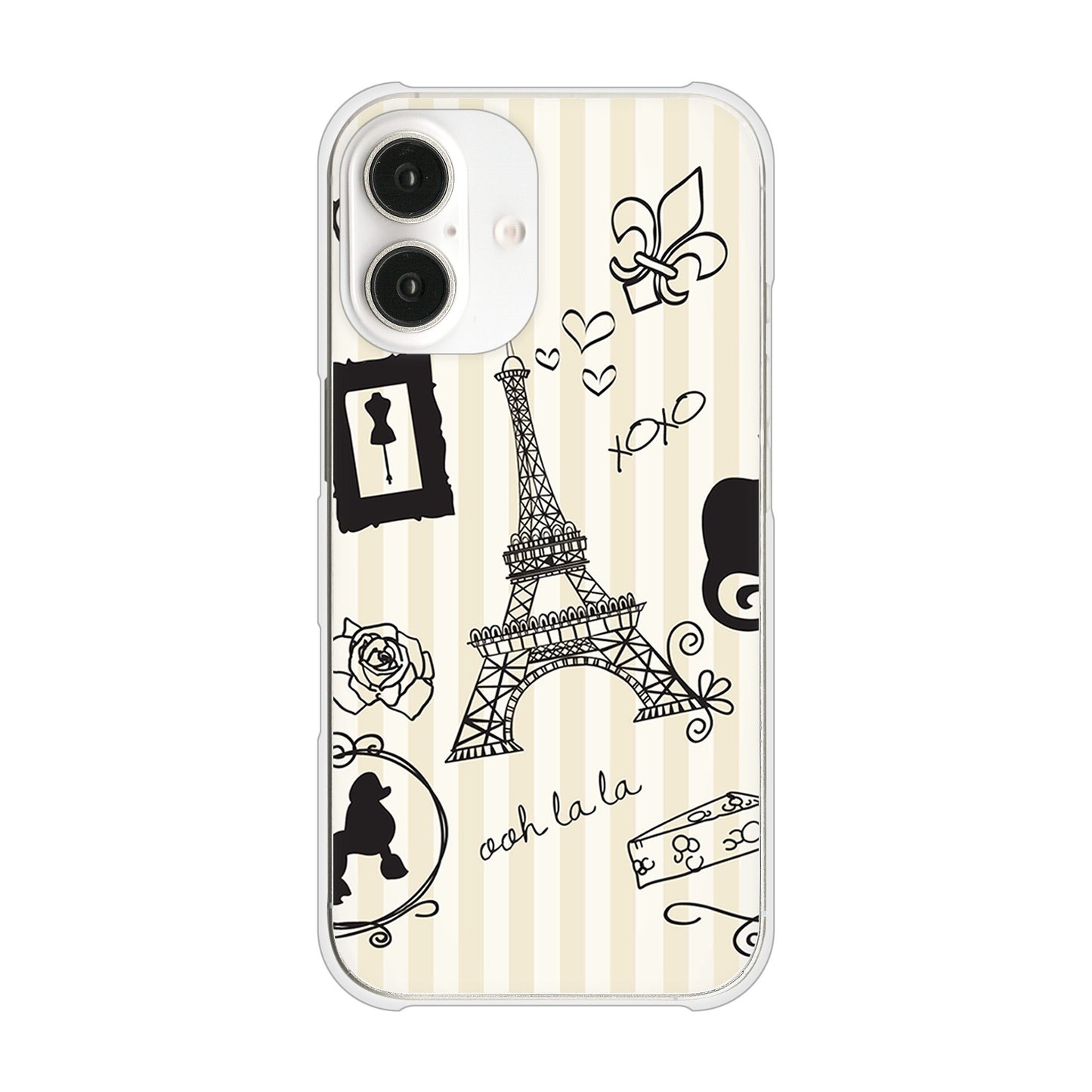 iPhone16 高画質仕上げ 背面印刷 ハードケースLOVE フランス