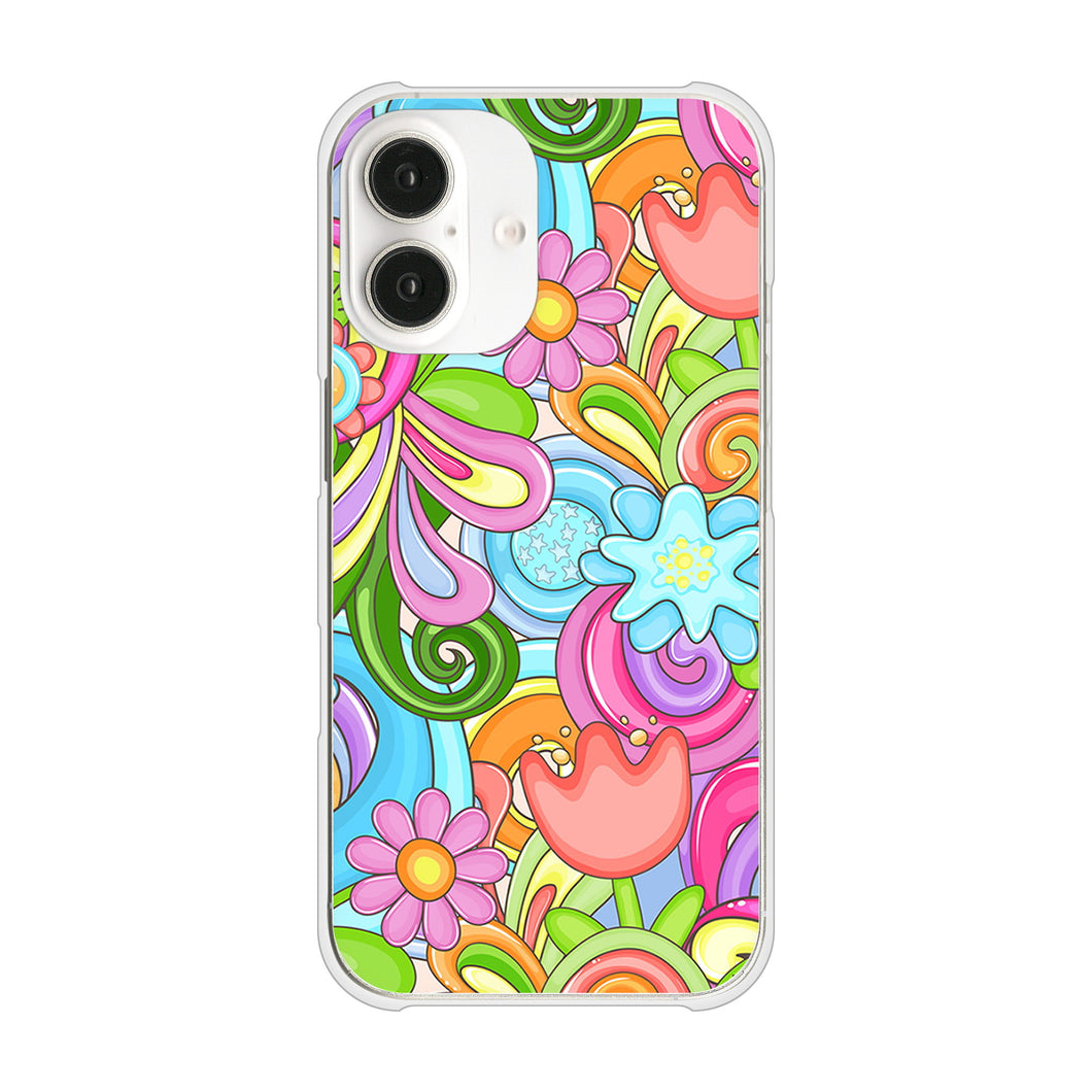 iPhone16 高画質仕上げ 背面印刷 ハードケース 【713 ミラクルフラワー】