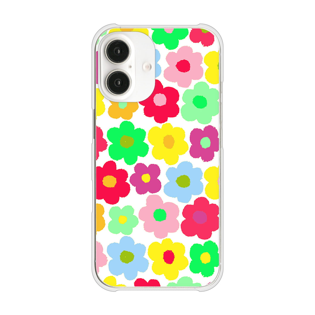 iPhone16 高画質仕上げ 背面印刷 ハードケースルーズフラワー