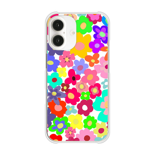 iPhone16 高画質仕上げ 背面印刷 ハードケースルーズフラワー