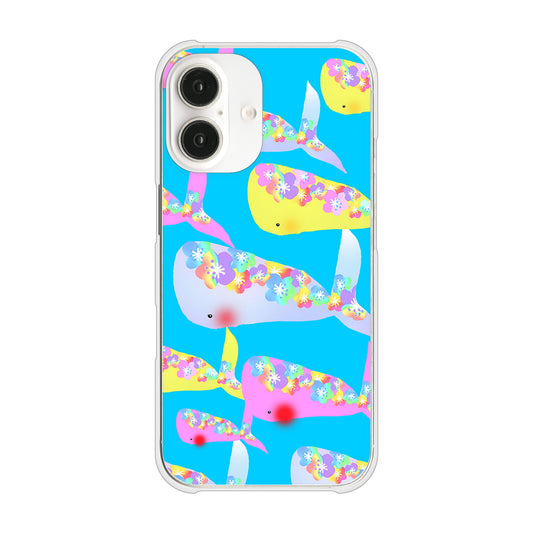 iPhone16 高画質仕上げ 背面印刷 ハードケース 【1045 くじらの仲間】