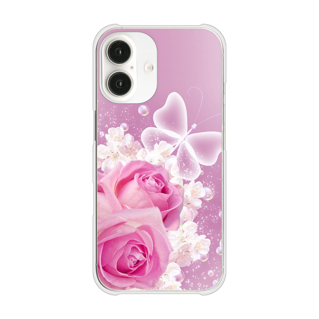 iPhone16 高画質仕上げ 背面印刷 ハードケースロマンチックなバラ