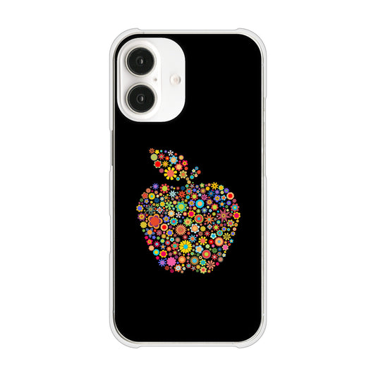 iPhone16 高画質仕上げ 背面印刷 ハードケース 【1195 カラフルアップル】