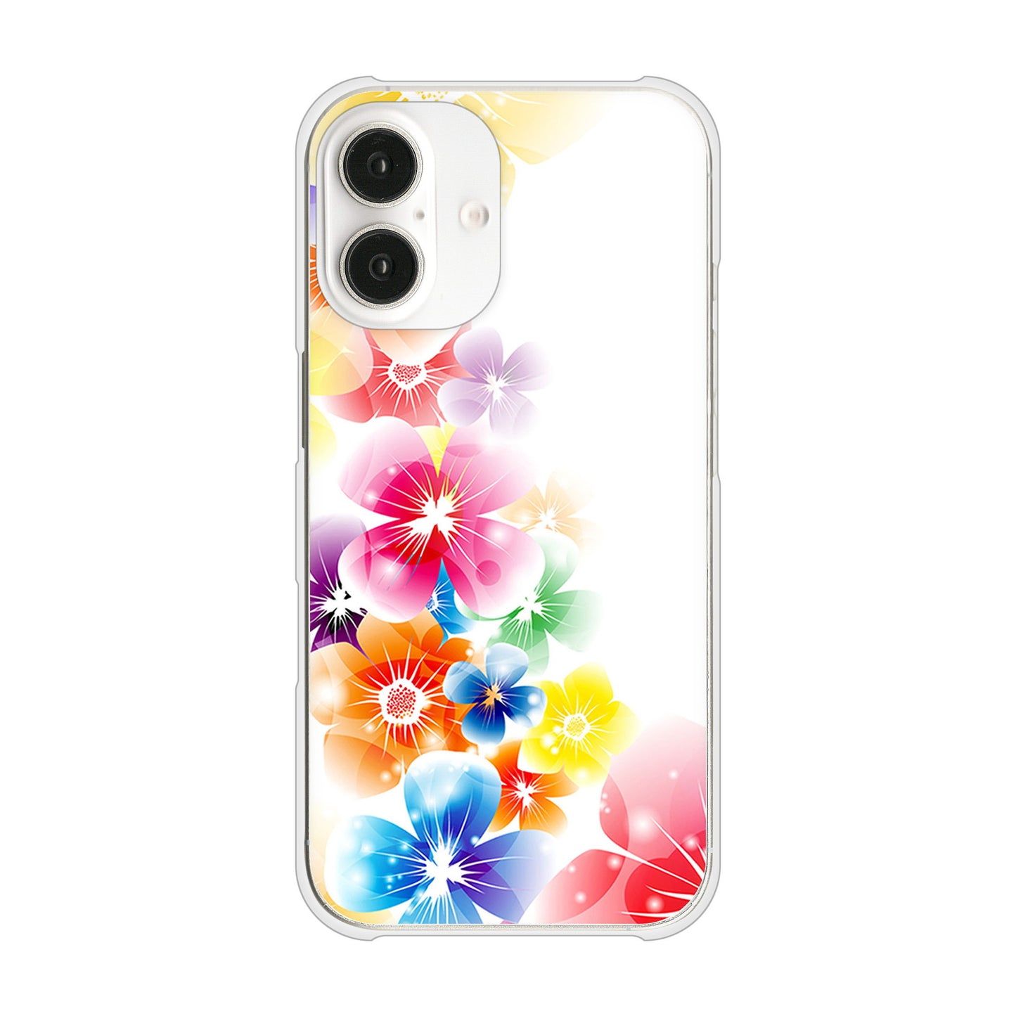 iPhone16 高画質仕上げ 背面印刷 ハードケース 【1209 光と花】