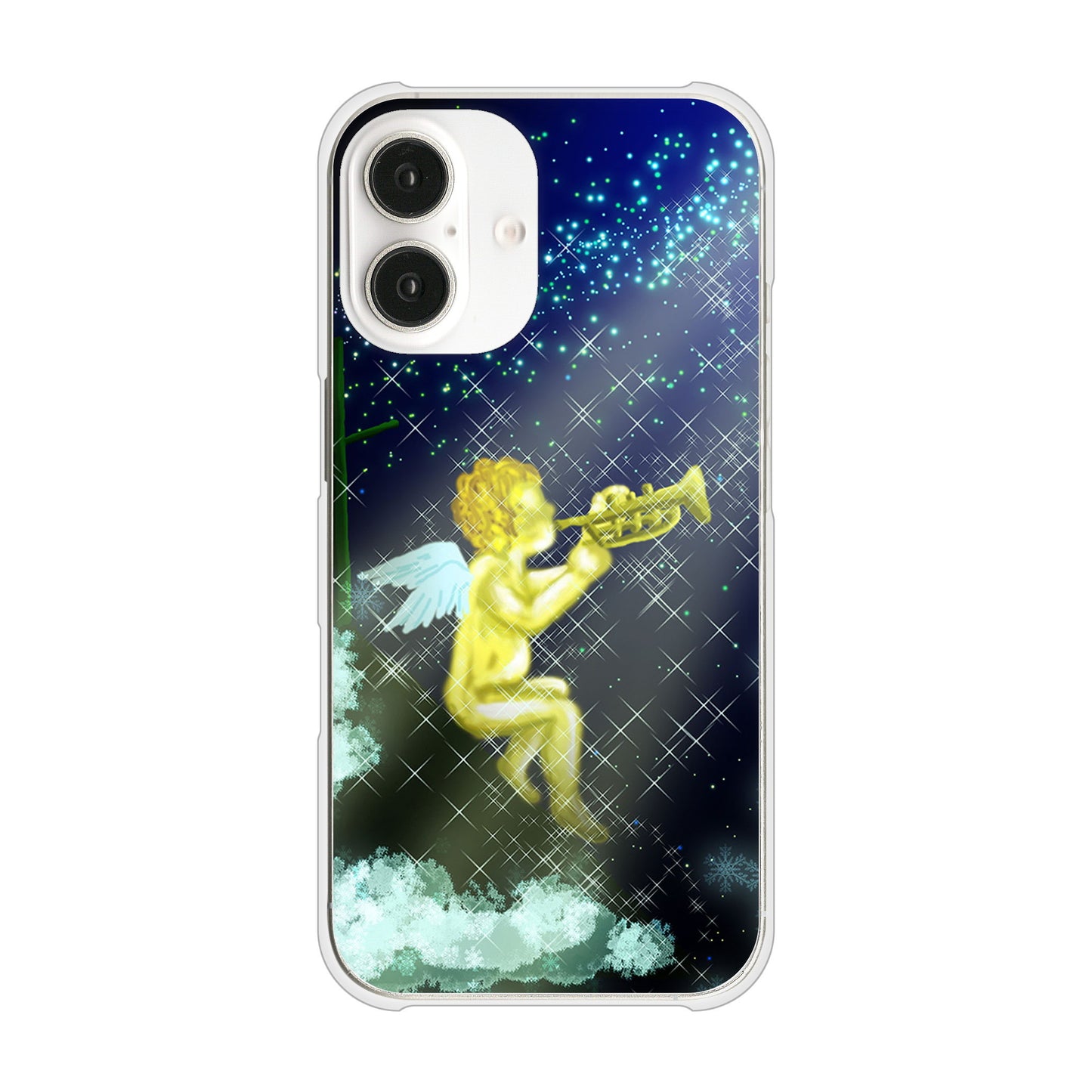 iPhone16 高画質仕上げ 背面印刷 ハードケース 【1248 天使の演奏】
