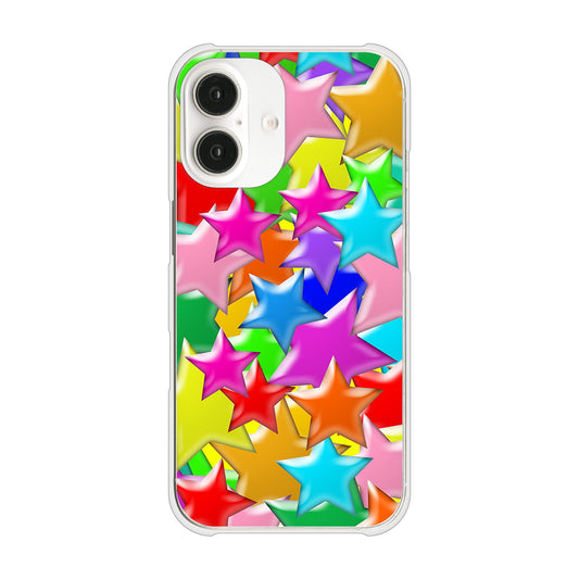 iPhone16 高画質仕上げ 背面印刷 ハードケース 【1293 ランダムスター】