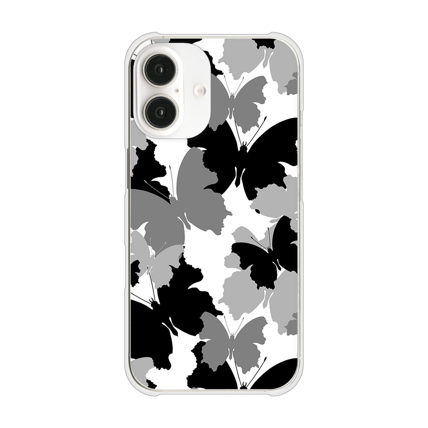 iPhone16 高画質仕上げ 背面印刷 ハードケース 【1336 夜の蝶】