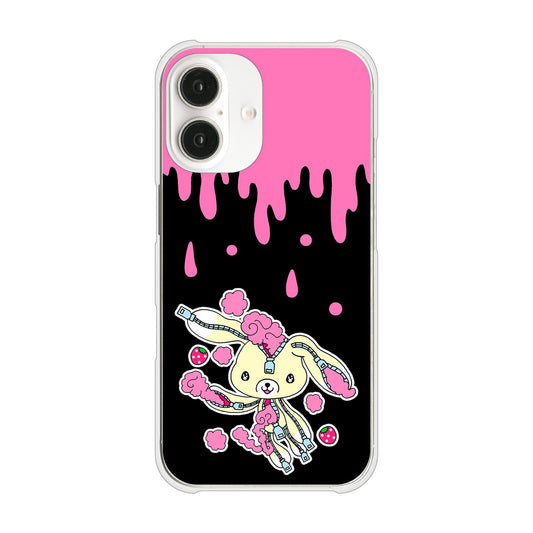 iPhone16 高画質仕上げ 背面印刷 ハードケースむかいあぐる ジッパーうさぎのジッピョン