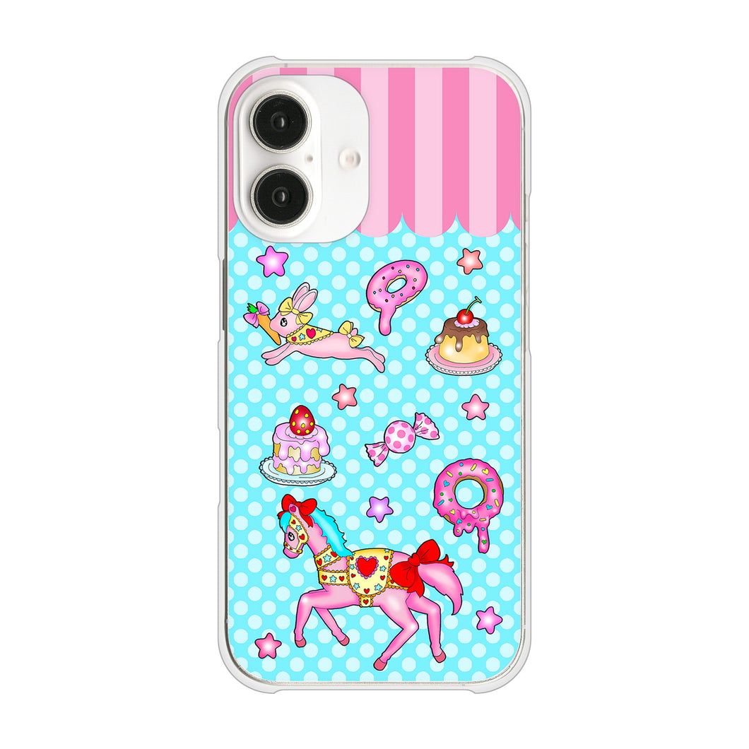 iPhone16 高画質仕上げ 背面印刷 ハードケースむかいあぐる メリーゴーランド