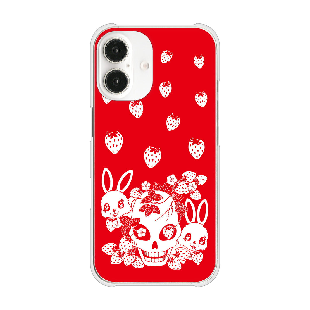 iPhone16 高画質仕上げ 背面印刷 ハードケースむかいあぐる 苺兎