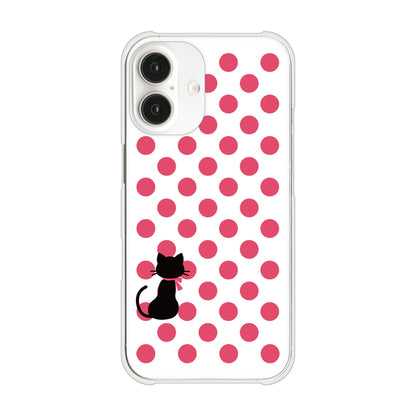 iPhone16 高画質仕上げ 背面印刷 ハードケースネコとシンプルミルキー