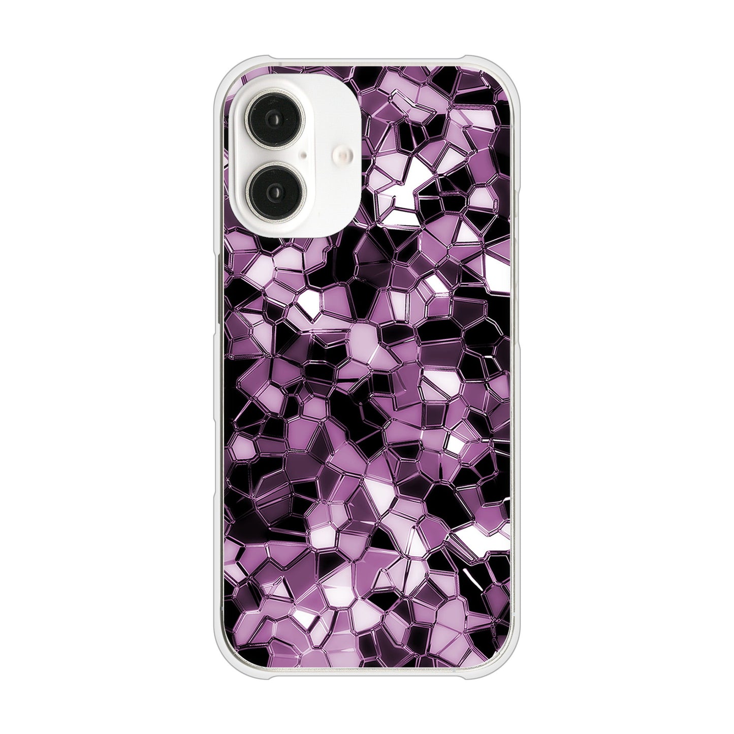 iPhone16 高画質仕上げ 背面印刷 ハードケース 【EK837 テクニカルミラーパープル】