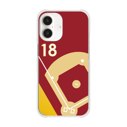 iPhone16 高画質仕上げ 背面印刷 ハードケースbaseball