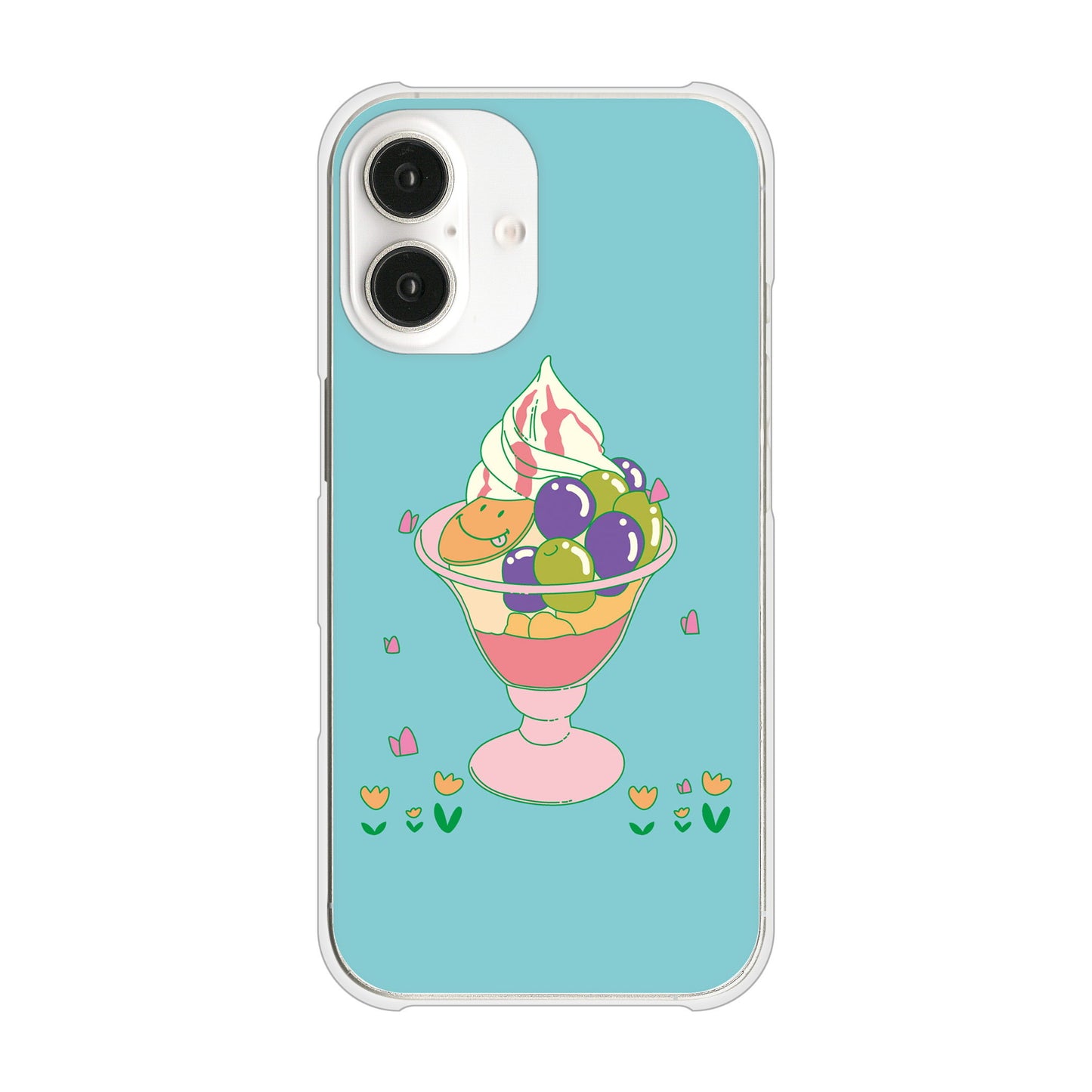 iPhone16 高画質仕上げ 背面印刷 ハードケーススイーツイラスト