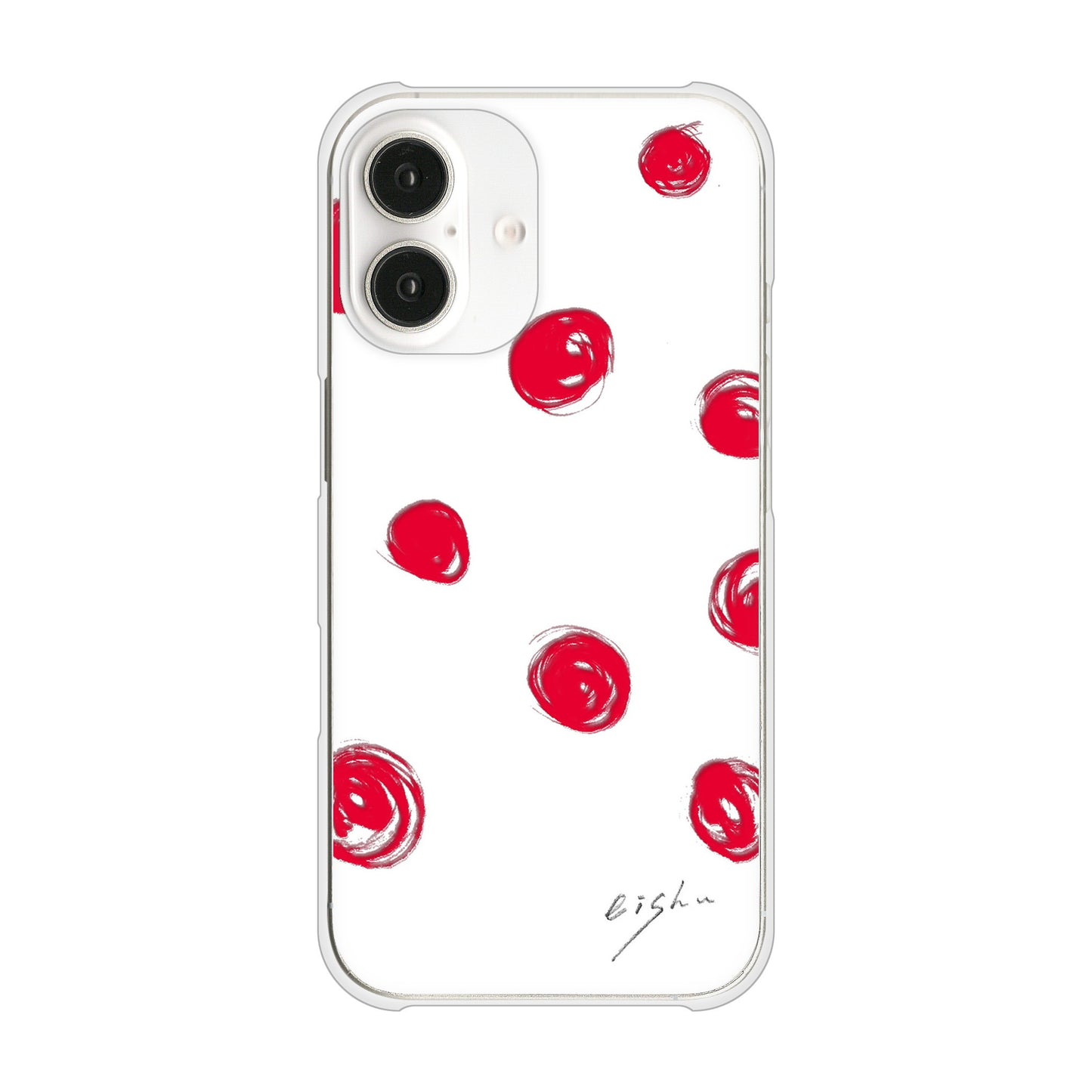 iPhone16 高画質仕上げ 背面印刷 ハードケース大野詠舟 手描きシンプル